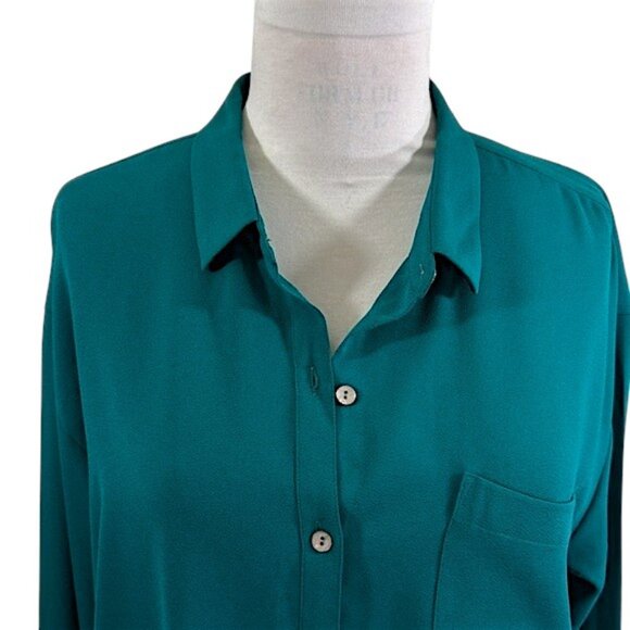 J. Jill Blouse Size XL Dark Teal Like New - Picture 3 of 11